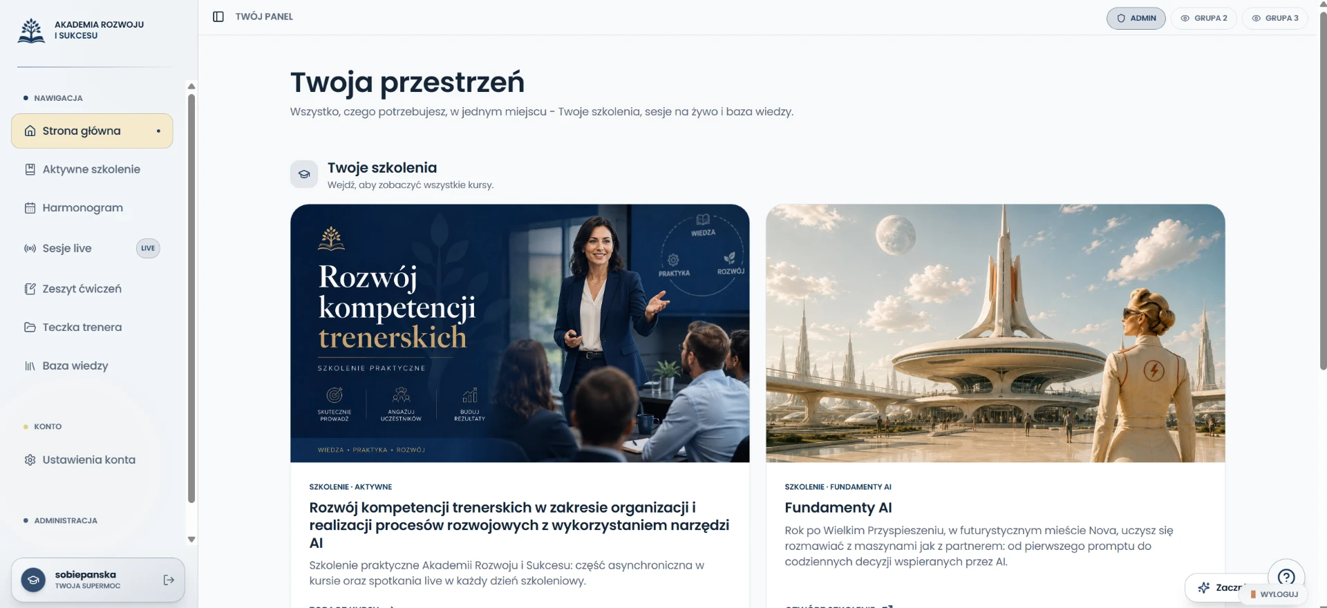 Panel kursu Rozwój kompetencji trenerskich z pomocą AI